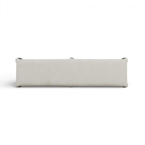 Savannah Large Bench in Walnut Finish w/ Thames Natural Performance Fabric-Blue Hand Home