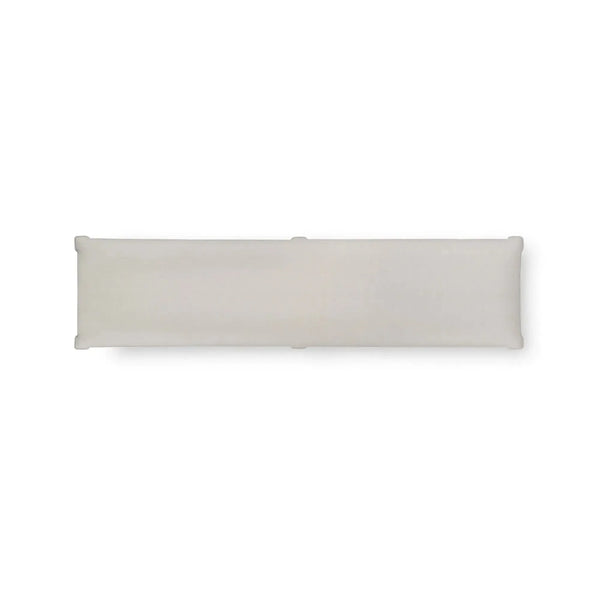 Savannah Large Bench In True White W/ Natural Performance Fabric-Blue Hand Home