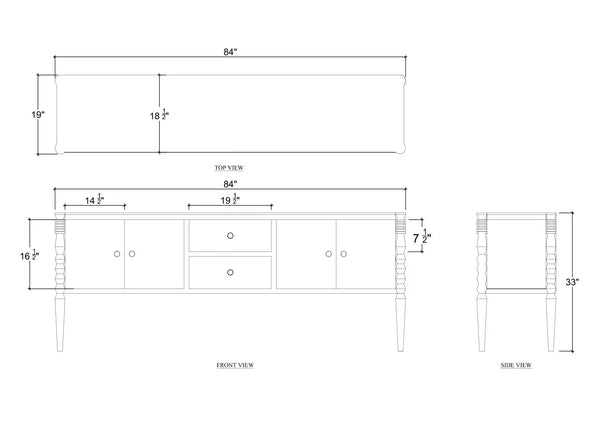 Ligna Sideboard-Blue Hand Home