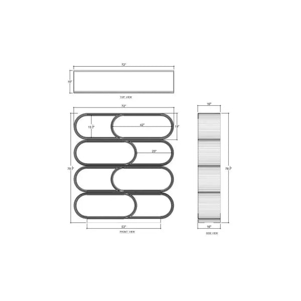 Infinity Bookcase-Blue Hand Home