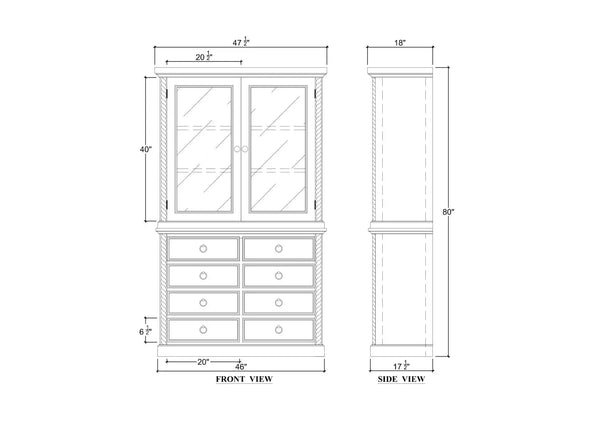 Belvedere Hutch-Blue Hand Home
