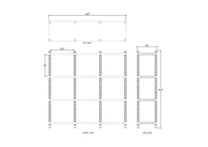 Cholet Open Bookcase KD-Blue Hand Home