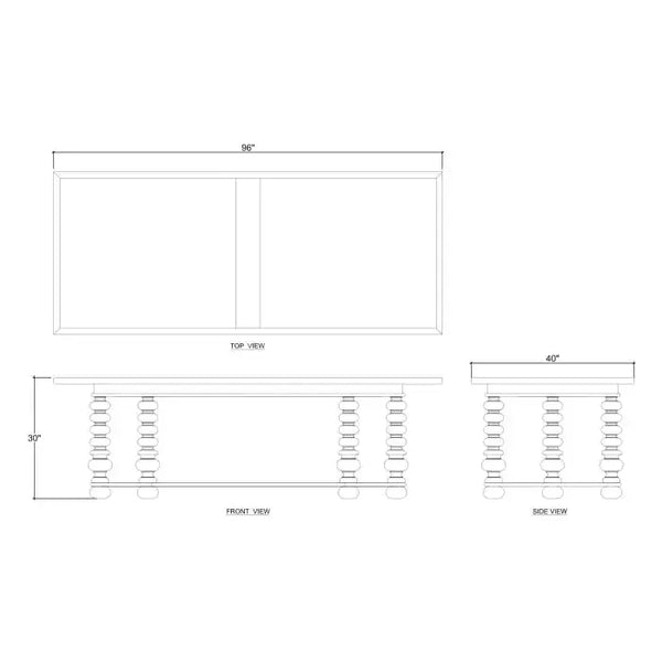 Verano Dining Table-Blue Hand Home