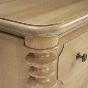 Milano 3 Drawer Dresser in Fruitwood-Blue Hand Home