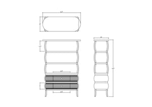 Savannah Open Bookcase w/ Rattan-Blue Hand Home