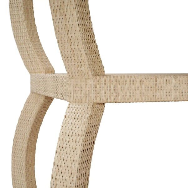 Savannah Open Bookcase w/ Rattan-Blue Hand Home