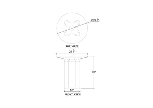 Victoria Side Table-Blue Hand Home