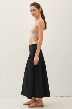 CRISP PLEATED MIDI SKIRT-Blue Hand Home