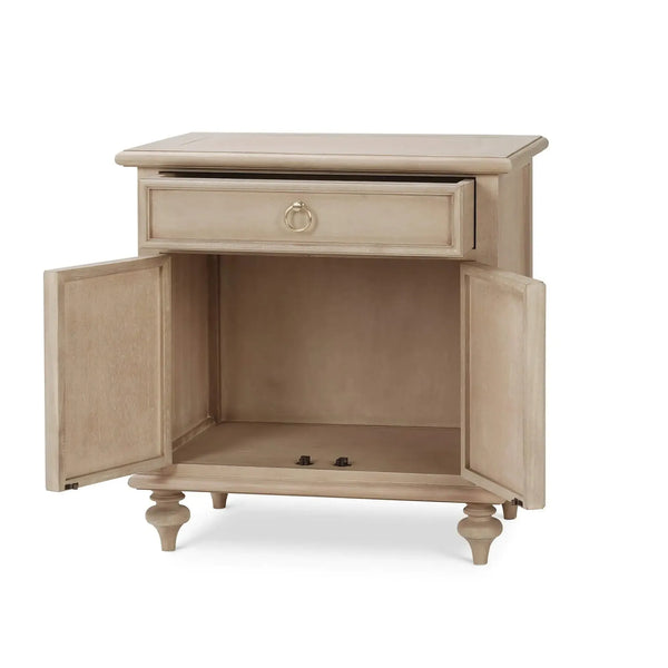 Savannah 2-Door Bedside Table-Blue Hand Home