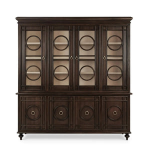 Savannah Display Cabinet w/ Glass Door-Blue Hand Home