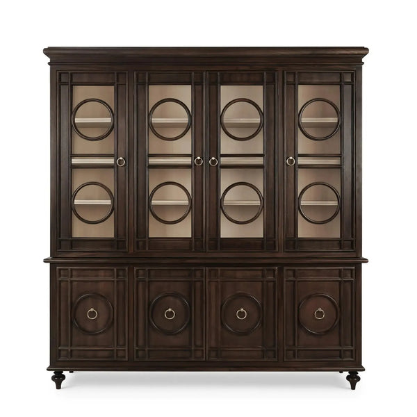 Savannah Display Cabinet w/ Glass Door-Blue Hand Home