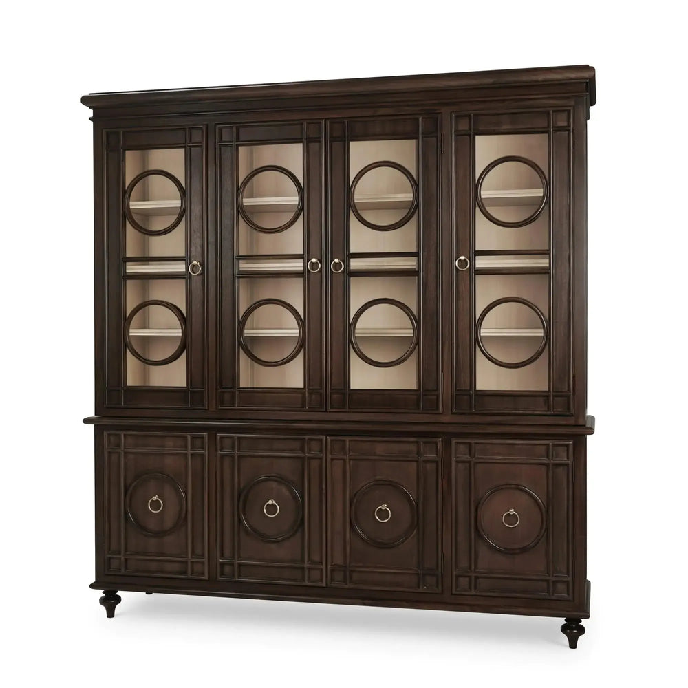 Savannah Display Cabinet w/ Glass Door-Blue Hand Home