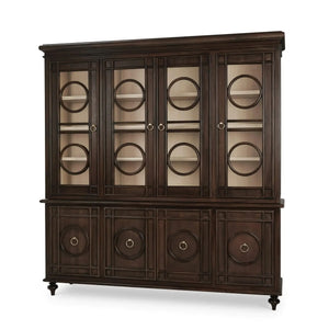 Savannah Display Cabinet w/ Glass Door-Blue Hand Home