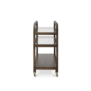 Vannes Bar Cart w/ Rattan-Blue Hand Home