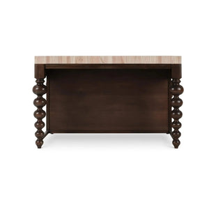 Soluna Kitchen Island w/ Butcher Block-Blue Hand Home