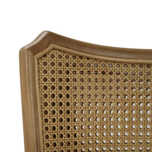 Linea Dining Chair w/ Rattan Back-Blue Hand Home