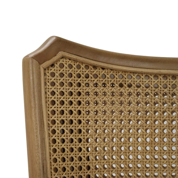 Linea Dining Chair w/ Rattan Back-Blue Hand Home