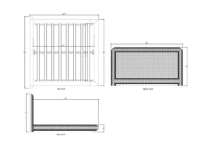 Oasis Rattan King Bed-Blue Hand Home