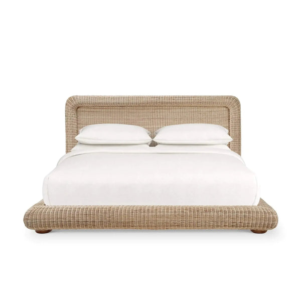 Oasis Rattan King Bed-Blue Hand Home