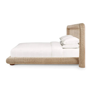 Oasis Rattan King Bed-Blue Hand Home