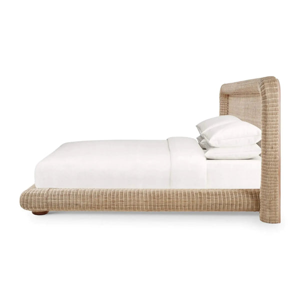 Oasis Rattan King Bed-Blue Hand Home