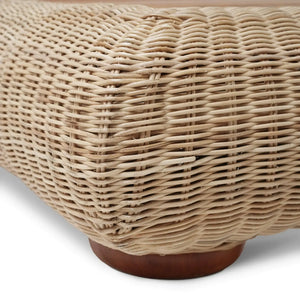 Oasis Rattan King Bed-Blue Hand Home