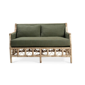 Rabana Rattan Loveseat-Blue Hand Home