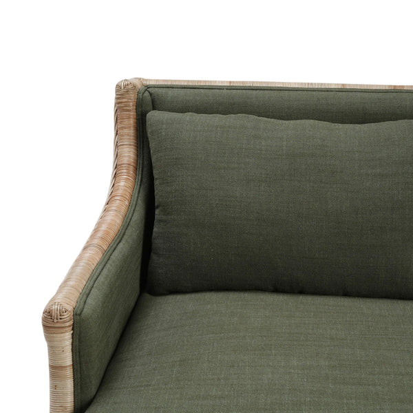 Rabana Rattan Loveseat-Blue Hand Home
