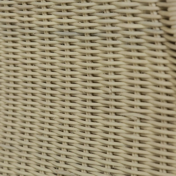 Rabana Rattan Loveseat in Natural Rattan w/ Whisper Word Fabric Cushion-Blue Hand Home