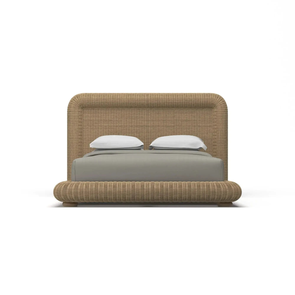 Oasis Rattan Queen Bed-Blue Hand Home