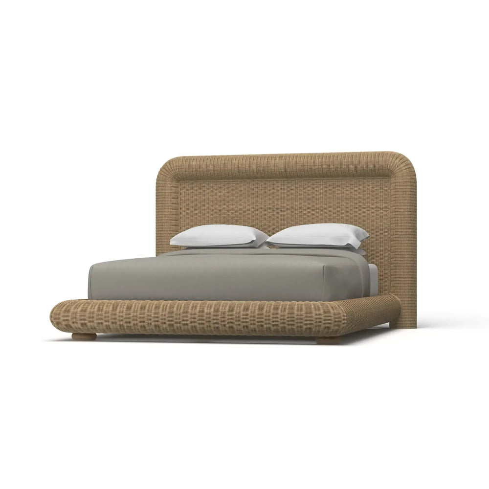 Oasis Rattan Queen Bed-Blue Hand Home