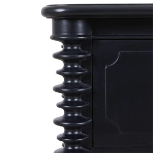 Milano 2 Drawer Bedside Table in Batavia Black-Blue Hand Home
