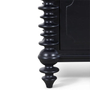 Milano 2 Drawer Bedside Table in Batavia Black-Blue Hand Home