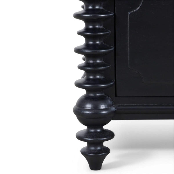 Milano 2 Drawer Bedside Table in Batavia Black-Blue Hand Home
