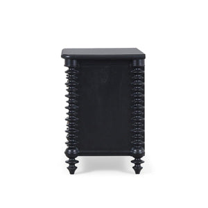 Milano 2 Drawer Bedside Table in Batavia Black-Blue Hand Home