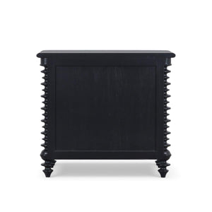 Milano 2 Drawer Bedside Table in Batavia Black-Blue Hand Home