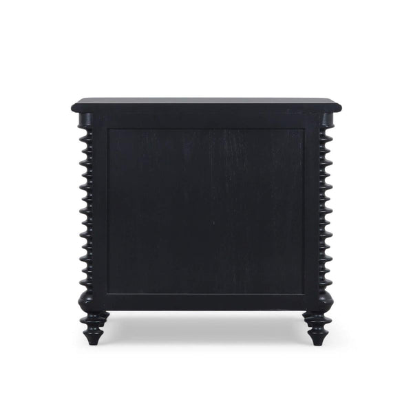 Milano 2 Drawer Bedside Table in Batavia Black-Blue Hand Home