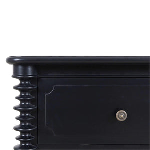 Milano 2 Drawer Bedside Table in Batavia Black-Blue Hand Home