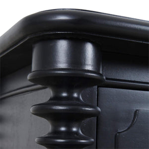 Milano 2 Drawer Bedside Table in Batavia Black-Blue Hand Home