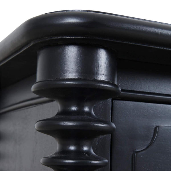 Milano 2 Drawer Bedside Table in Batavia Black-Blue Hand Home