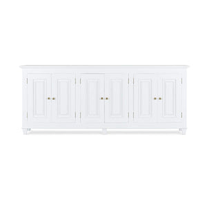 Vivienne Narrow Sideboard in True White-Blue Hand Home