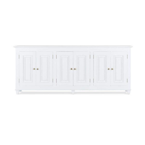 Vivienne Narrow Sideboard in True White-Blue Hand Home
