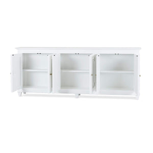 Vivienne Narrow Sideboard in True White-Blue Hand Home