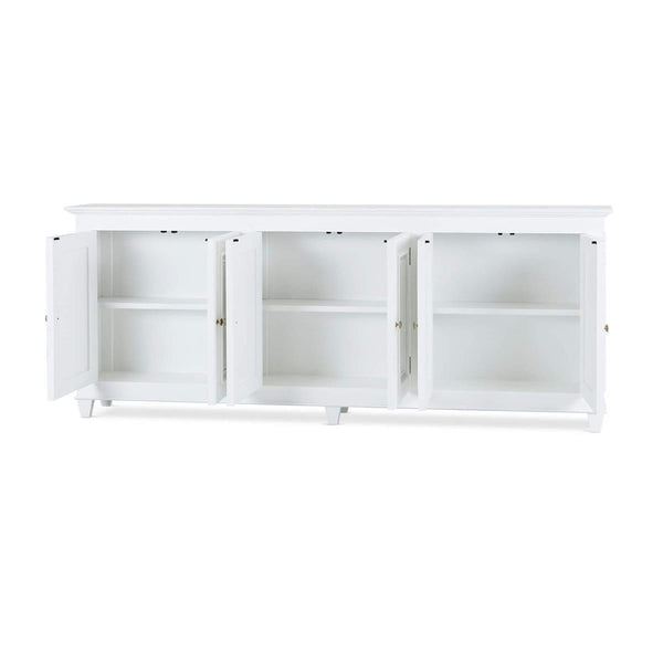 Vivienne Narrow Sideboard in True White-Blue Hand Home