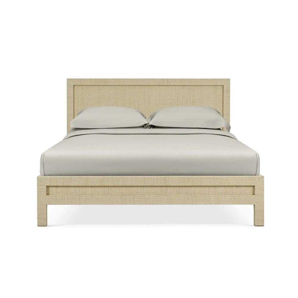 Kagu Rattan Bed King w/ Rattan Natural-Blue Hand Home