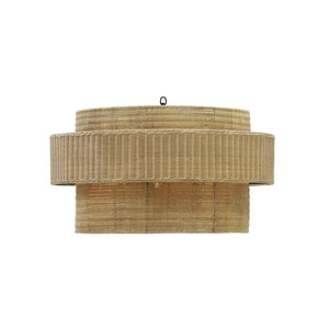 Nantucket Rattan Pendant in Sandbar-Blue Hand Home