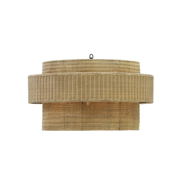 Nantucket Rattan Pendant in Sandbar-Blue Hand Home