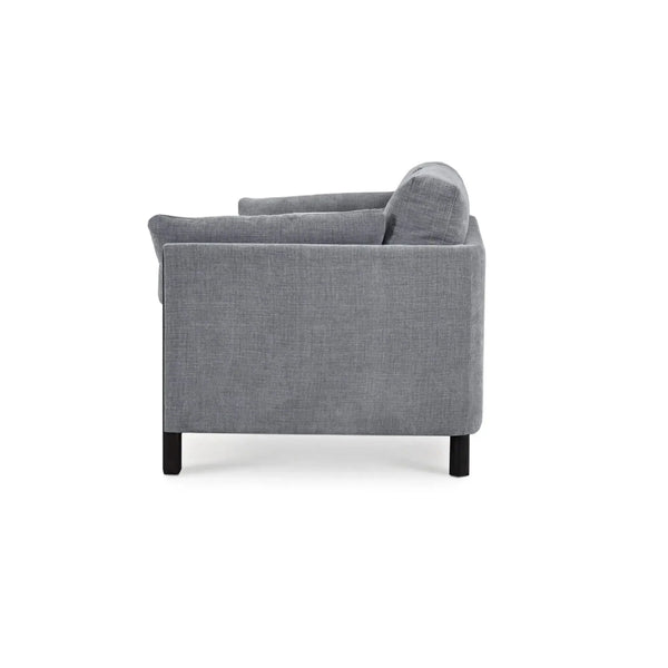 Normandy Sofa in Walnut w/ Thames Gray Ashen Performance Fabric-Blue Hand Home