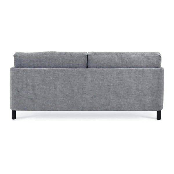 Normandy Sofa in Walnut w/ Thames Gray Ashen Performance Fabric-Blue Hand Home