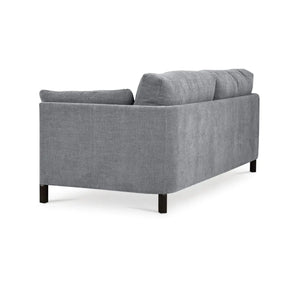 Normandy Sofa in Walnut w/ Thames Gray Ashen Performance Fabric-Blue Hand Home